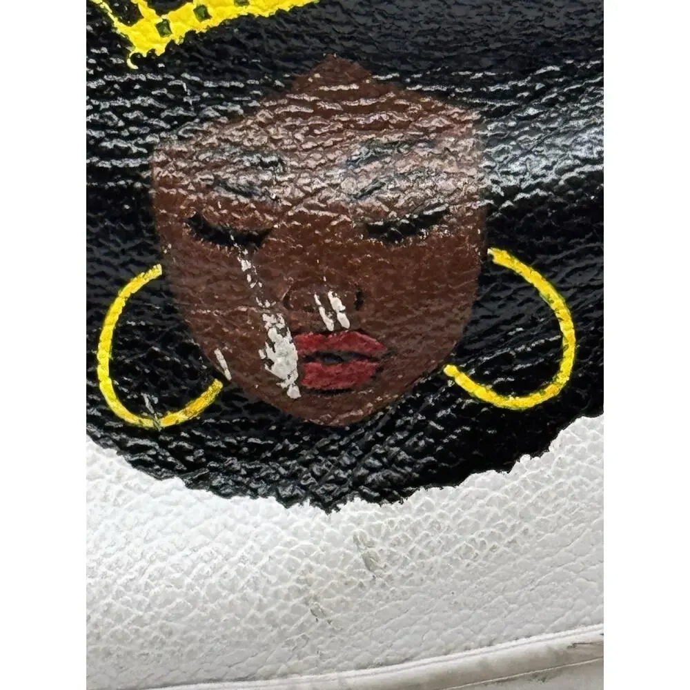 Custom Painted African Queen Hi Top White Leather Converse Chuck Taylor Womens 9 - Picture 9 of 16